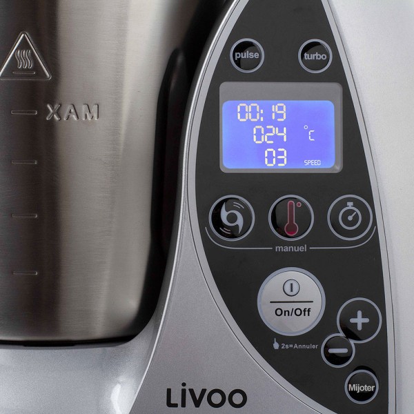 LIVOO DOP142G Robot culinaire chauffant gris 02