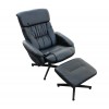 ECO-DE ECO-739N  Chaise de massage avec pouf  "VENICE" Noir